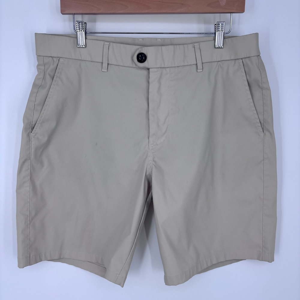 Greyson Wainscott Shorts Mens 36 Tan Performance Golf Luxury Tech Preppy